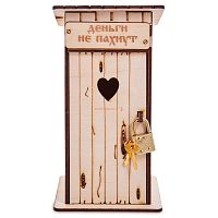 Копилка туалет 1 кабинка "Деньги не пахнут" белая во Гатчине